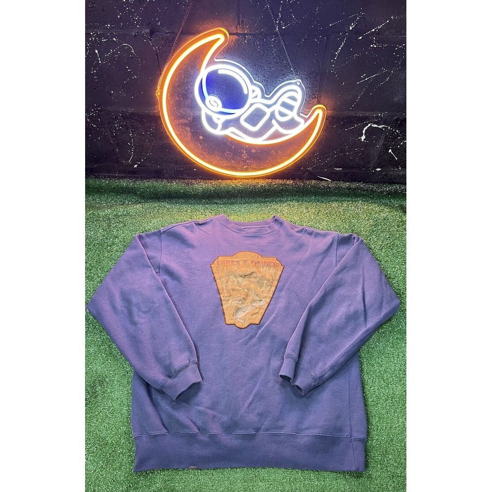 Vintage Great American Lakes And Timbers Blue Crewneck Sweatshirt Adult Size‎ LG